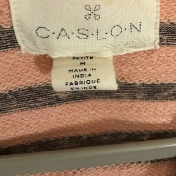 : : Caslon Striped Soft Cotton Moto Style Jacket : : - Picture 4 of 13